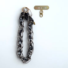 Load image into Gallery viewer, CHARCOAL GREY BANDANA JELLY PHONE CHAIN
