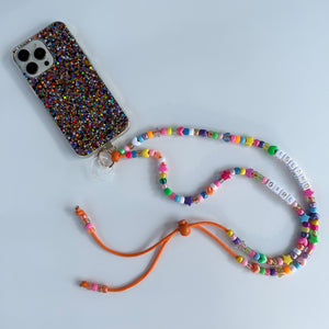 ‘VITAMIN C’ ORANGE ADJUSTABLE CROSSBODY PHONE STRAP