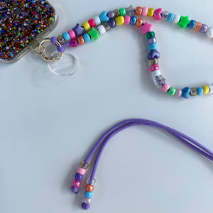 ‘BLUEBERRY SMOOTHIE’ PURPLE ADJUSTABLE CROSSBODY PHONE STRAP