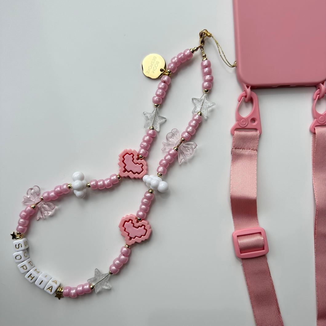 ´BALLERIN’ PINK BOOM BESPOKE PHONE BEADS