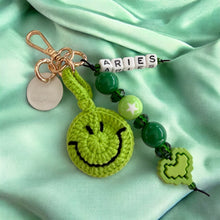 Load image into Gallery viewer, GREEN SMILEY BOOM BESPOKE BAG CHARM/KEYRING
