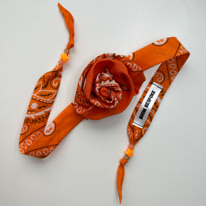 ORANGE BANDANA ROSE CHOKER BY BOOM BESPOKE