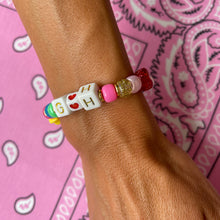 Load image into Gallery viewer, &quot;LOVER&quot; BESPOKE BEADED ELASTIC BRACELET
