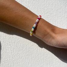 Load image into Gallery viewer, SUNSHINE &amp; RAINBOWS &quot;MORE PEARL&quot; GEMSTONE &amp; PEARL ELASTIC BRACELET
