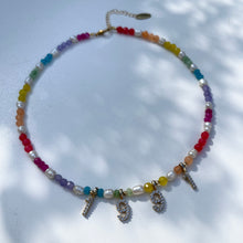 Load image into Gallery viewer, SUNSHINE &amp; RAINBOWS &quot;YEAR&quot; GEMSTONE &amp; PEARL CHOKER NECKLACE
