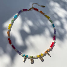 Load image into Gallery viewer, SUNSHINE &amp; RAINBOWS &quot;YEAR&quot; GEMSTONE &amp; PEARL CHOKER NECKLACE
