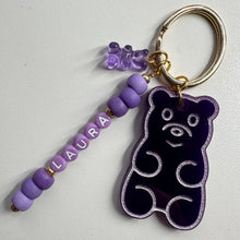 Load image into Gallery viewer, “BOOM BEAR&quot; PURPLE BOOM BESPOKE KEYRING
