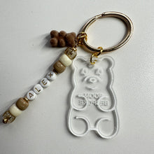 Load image into Gallery viewer, “BOOM BEAR&quot; CLEAR BOOM BESPOKE KEYRING
