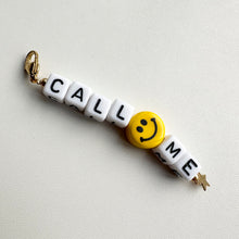 Load image into Gallery viewer, ‘CALL ME’ BEADED CHARM FOR BOOM BESPOKE PHONE CHAIN
